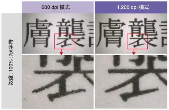 1,200dpi的高品質(zhì)輸出